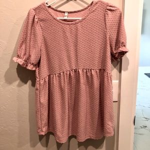 Pink blush maternity size small. Light pink blouse